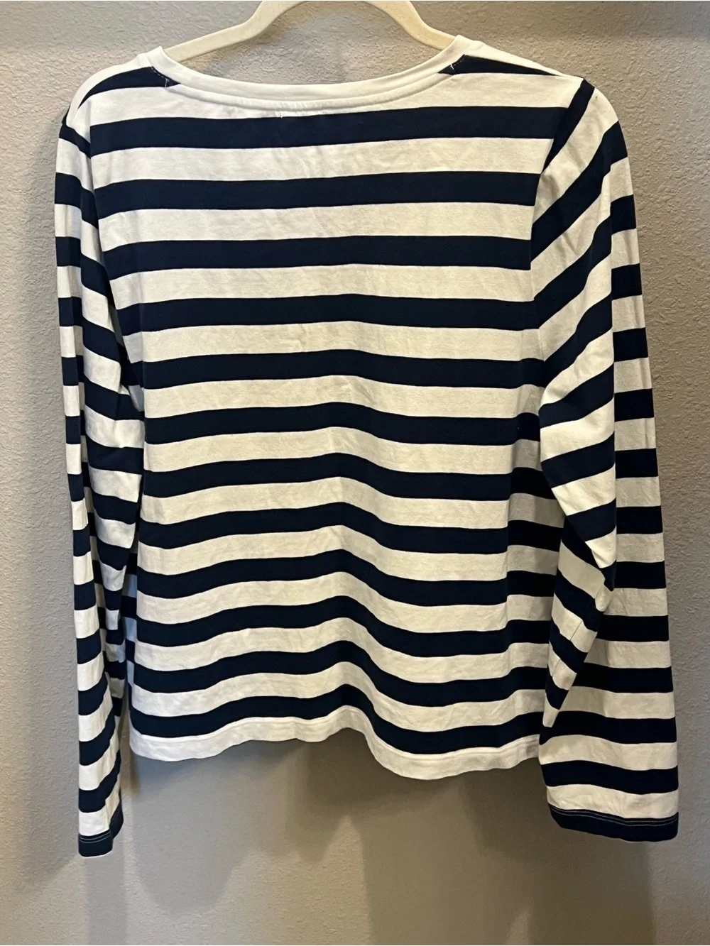 J.Crew Nautical Stripe Top Gold Buttons Coastal Preppy Maritime XL French Girl